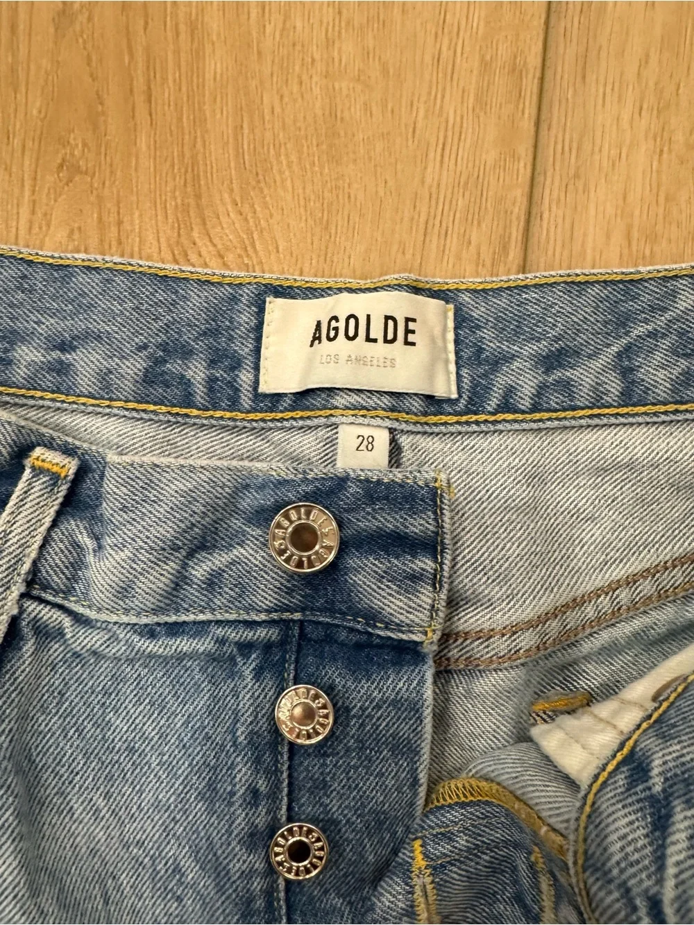 Agolde Parker Denim Shorts - Picture 4 of 5